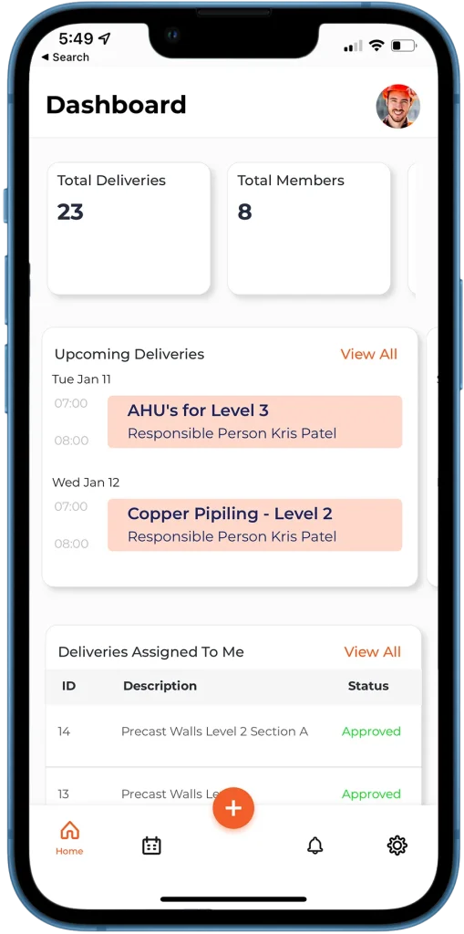 Iphone Mockup of Follo App Dashboard