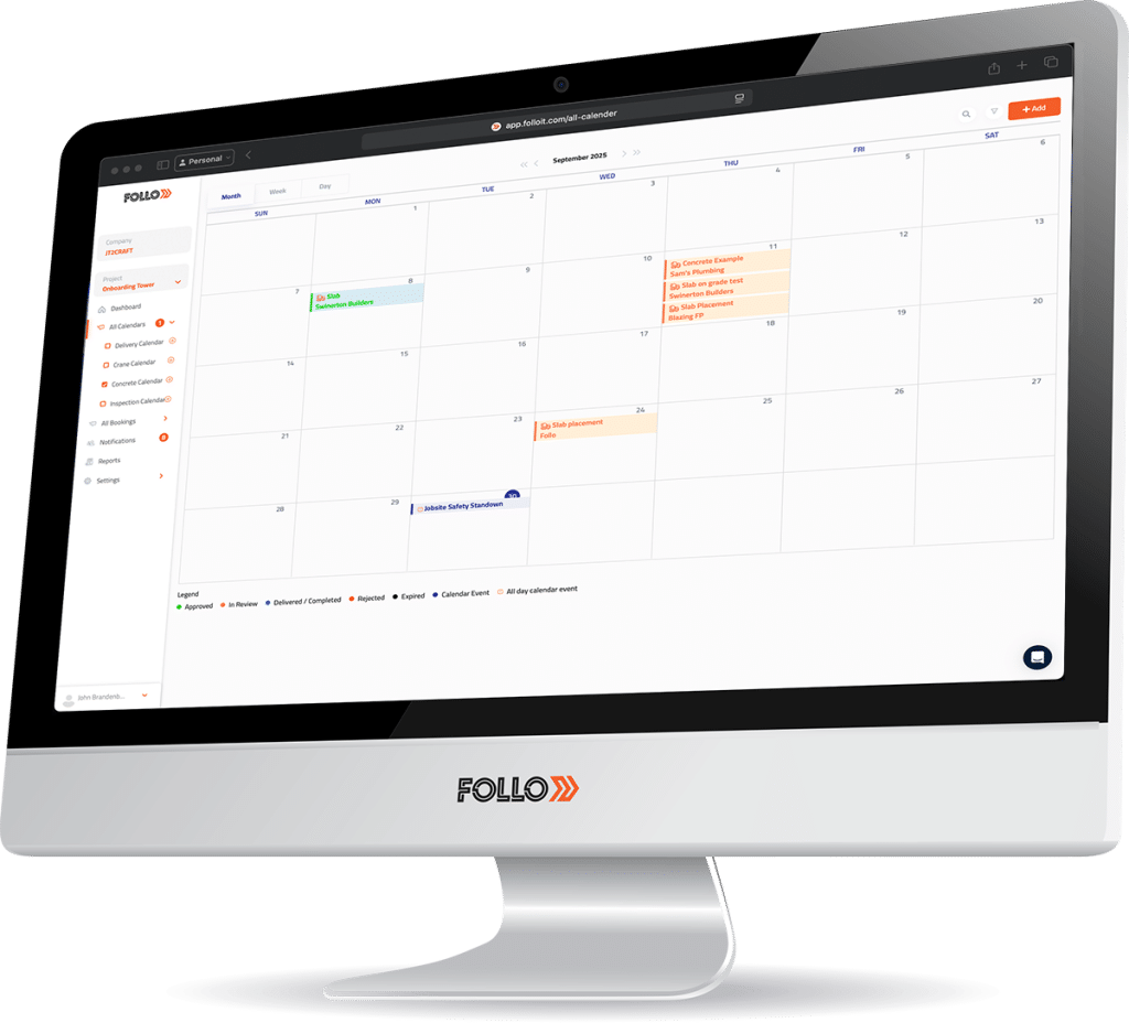 Concrete Pour Calendar